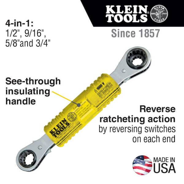 Lineman's Insulating 4-in-1 Box Wrench
