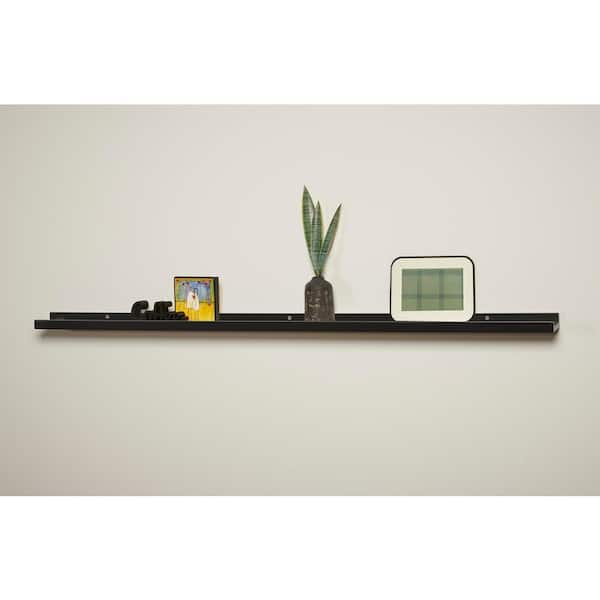 Wallscapes Photo Ledge 3.5 in. D x 46.5 in. W x 1.25 in. H Black MDF  Decorative Wall Shelf 1196970 The Home Depot