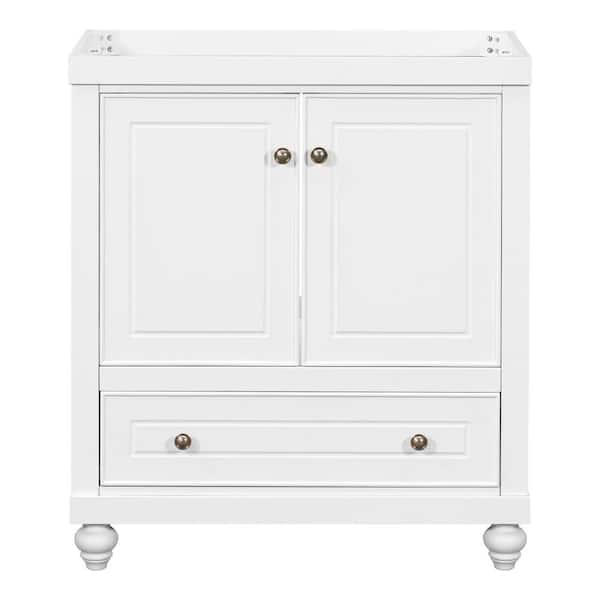 Unbranded 30 in. W x 18 in. D x 34 in. H Bath Vanity Cabinet without Top in White