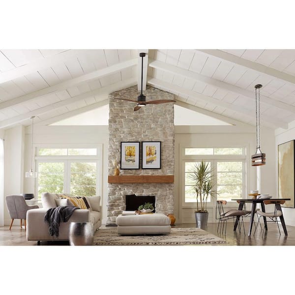 Farris 60 in. Indoor Integrated LED Oil Rubbed Bronze Modern Ceiling Fan with Remote for Living Room and Bedroom