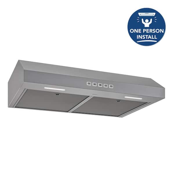 GLA2 Series 30-Inch Under Cabinet Range Hood, ENERGY STAR, 350 Max Blower CFM, Stainless Steel