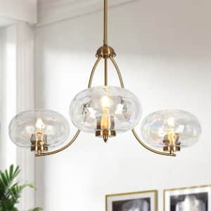 3-Light Gold Chandelier