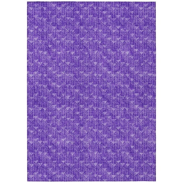 Addison Rugs Chantille ACN514 Purple 9 ft. x 12 ft. Machine Washable Indoor/Outdoor Geometric Area Rug