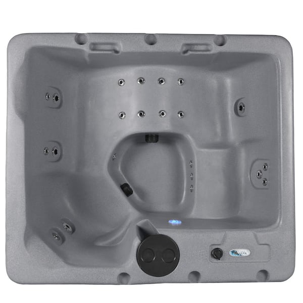 Largo LS 5-Person 30 Stainless Jet, Lounger, Plug and Play or 240V Hot Tub with Stainless Steel Heater and Ozone