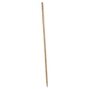 Metal Tip Threaded Hardwood Broom Handle, 1 1/8 dia x 60, Natural