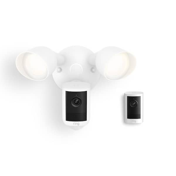 Security Camera Expansion Pack with Floodlight Cam 2K, Wired and Outdoor Cam 2K, Plug-In