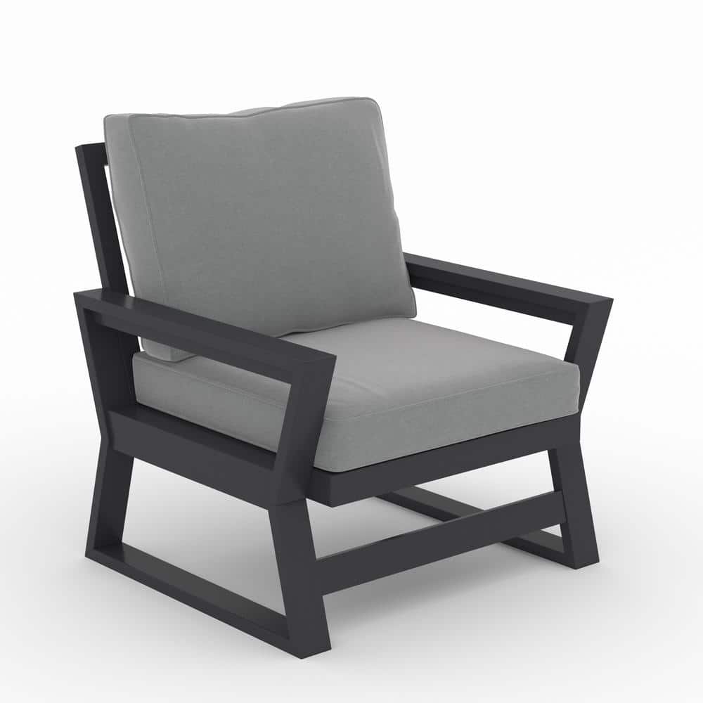Malibu Gray HDPE 2-Person Outdoor Seating Set with Cushions