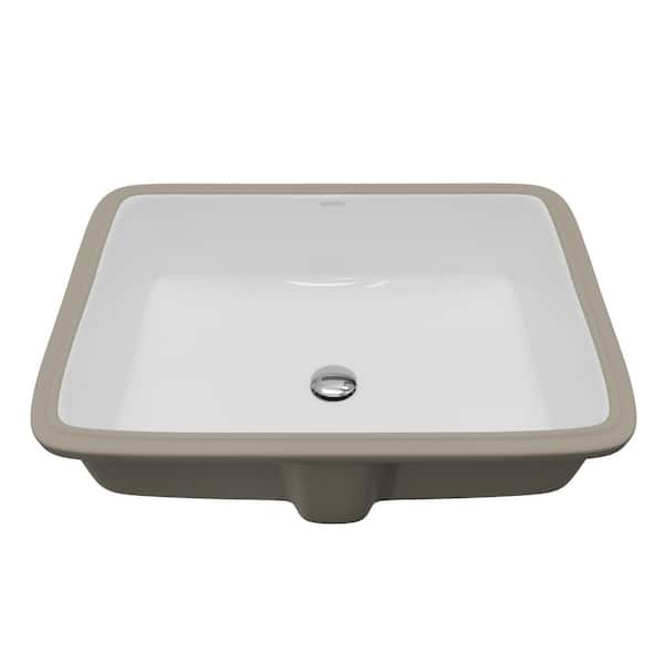 Valera 19-1/2 in. x 15-1/2 in. Rectangular Undermount Vitreous China Bathroom Sink in White