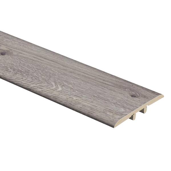 Zamma Grey Wood 5/16 in. Thick x 1-3/4 in. Wide x 72 in. Length Vinyl T-Molding