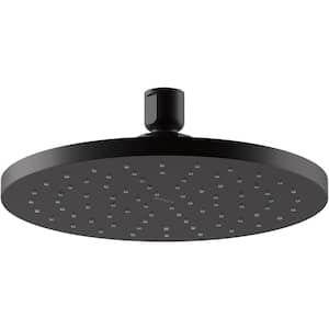 Contemporary 1-Spray Patterns 8 in. Single Ceiling Mount Rain Fixed Shower Head in Matte Black