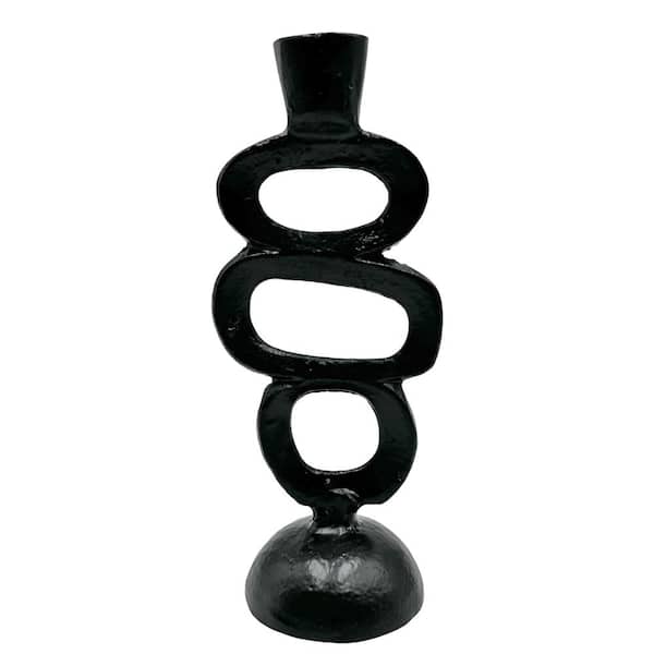 Aluminum Chain bridge Black Candle Holder