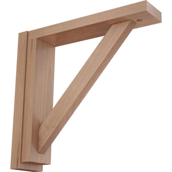 Ekena Millwork 2-1/2 in. x 10-3/4 in. x 10-1/4 in. Cherry Traditional Shelf Bracket