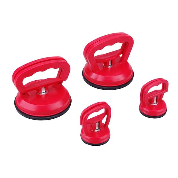 Steel Core 2-1/4 in. and 4-1/2 in. Suction Dent Puller (4-Piece Set)