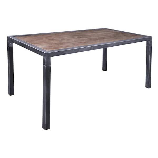 Armen Living Lars Industrial Grey Dining Table