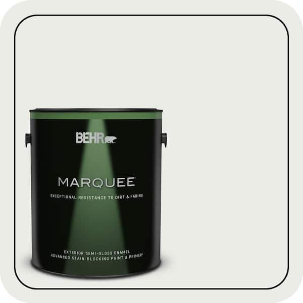 BEHR MARQUEE 1 gal. #52 White Semi-Gloss Enamel Exterior Paint & Primer