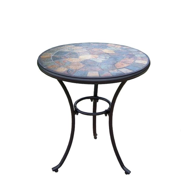 Oakland Living Stone Art 24 in. Patio Bistro Table