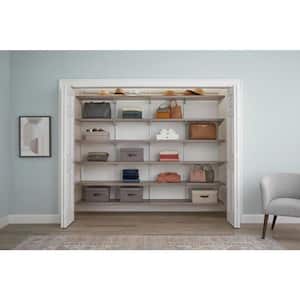 Genevieve 8 ft. Gray Adjustable Closet Organizer 6 Shelf Stack
