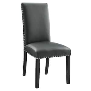 Parcel Gray Dining Faux Leather Side Chair