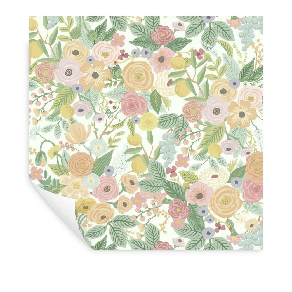 Pastel Floral Peel and Stick Wallpaper Roll