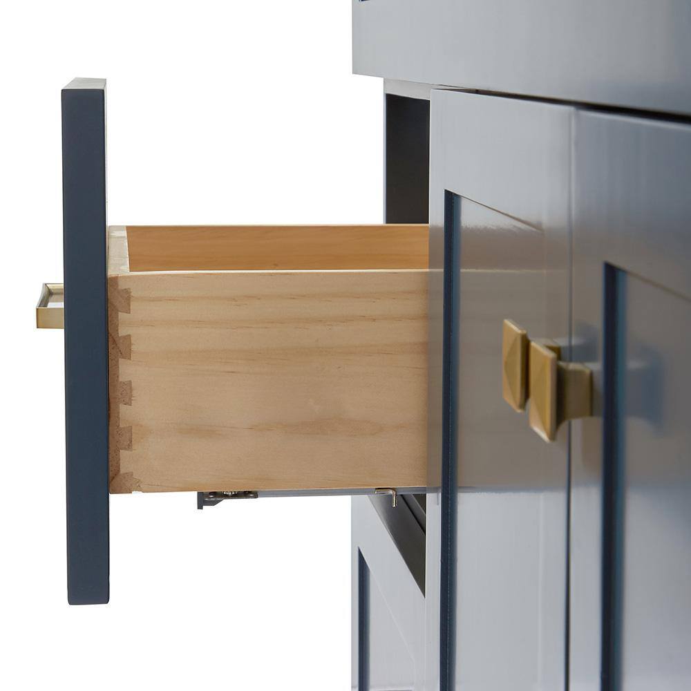 Midnight Blue 42" Freestanding Wood Vanity Cabinet