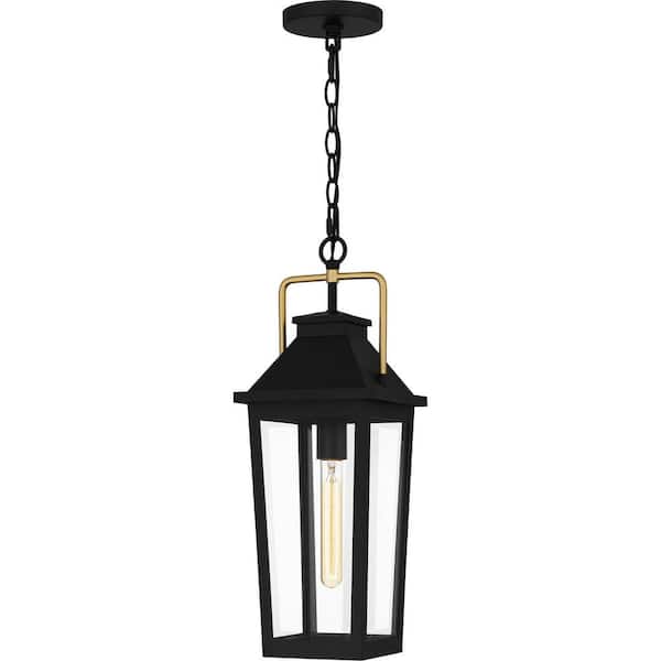Quoizel Buckley 1-Light Matte Black Outdoor Pendant Light