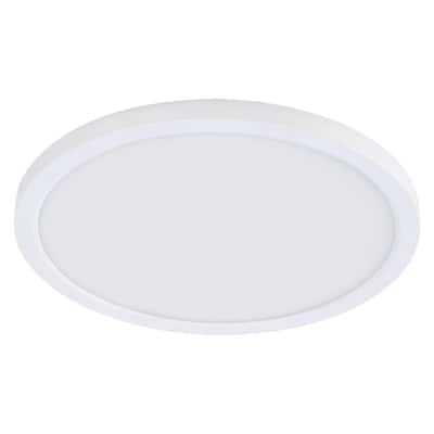 5/6 in. 65-Watt Equivalent Warm White 3000K Integrated LED Retrofit White Recessed Light Trim Flat Panel (4-Pack)