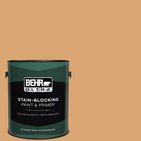 BEHR ULTRA 1 gal. #BIC-14 Fresh Nectar Semi-Gloss Enamel Exterior Paint & Primer