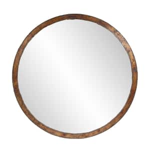 Medium Round Acid Treated Bronze Hooks Classic Mirror (39 in. H x 39 in. W)