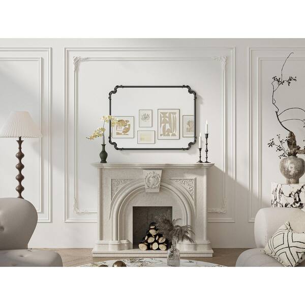 KeonJinn 40 in. H x 30 in. W Framed Rectangular Vintage Mirror