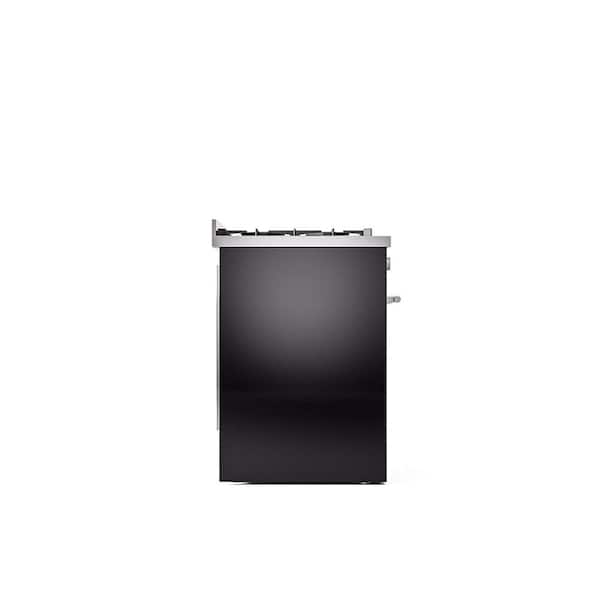 Professional Plus II 30 in. 5 Burner Freestanding Dual Fuel Range in Glossy Black