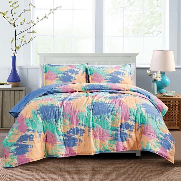 3-Piece All Season Bedding Queen Size Comforter Set, Ultra Soft Polyester Elegant Bedding Comforters