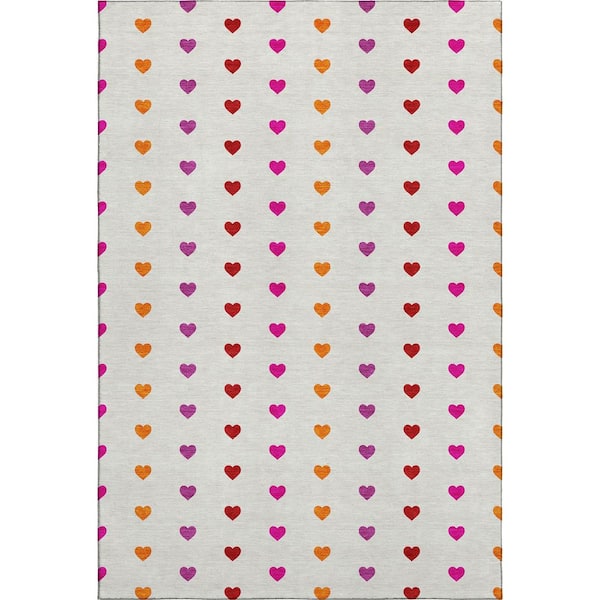 Mayfield Premium Machine Washable Abstract AMF2510 Ivory 9 ft. x 12 ft. Area Rug