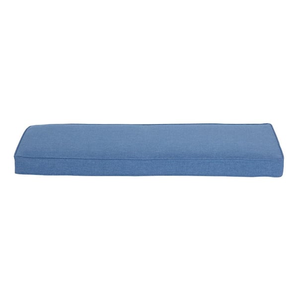 Hampton Bay 46 in. W x 18 in. D CushionGuard Universal Outdoor Bench Cushion in Lake Twist