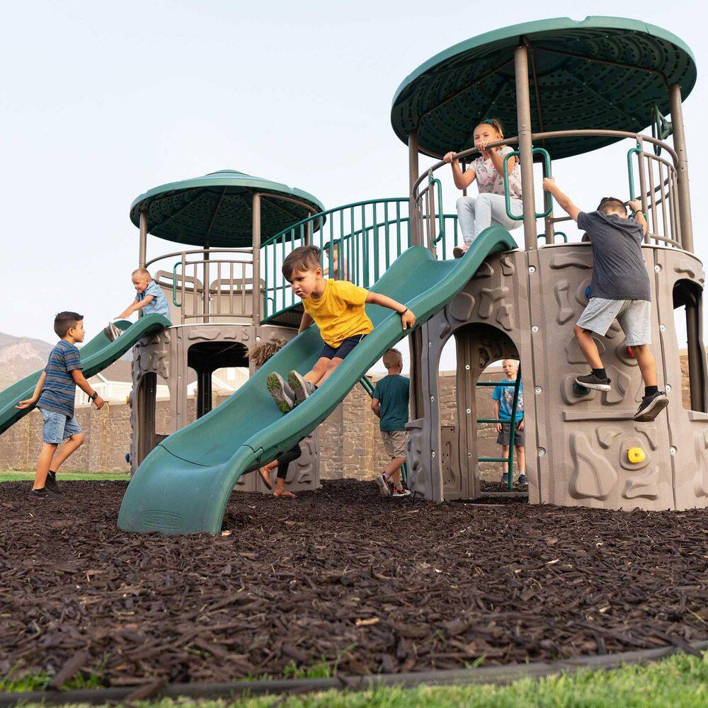 Lifetime Double Adventure Tower with Bridge and Climbing Walls