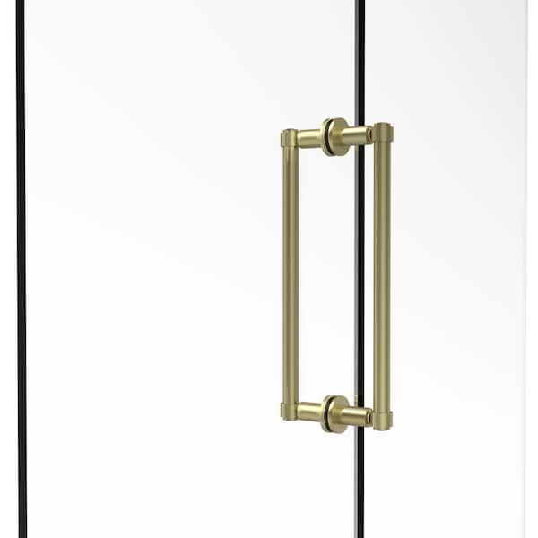 Allied Brass Contemporary 12 in. Back-to-Back Shower Door Pull in Satin Brass