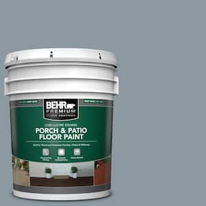 5 gal. #N490-4 Teton Blue Low-Lustre Enamel Interior/Exterior Porch and Patio Floor Paint