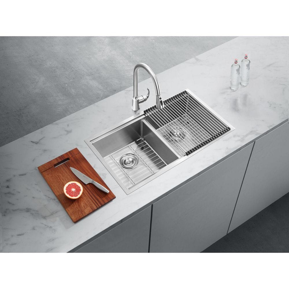 33'' Stainless Steel Double Bowl Undermount Kitchen Sink