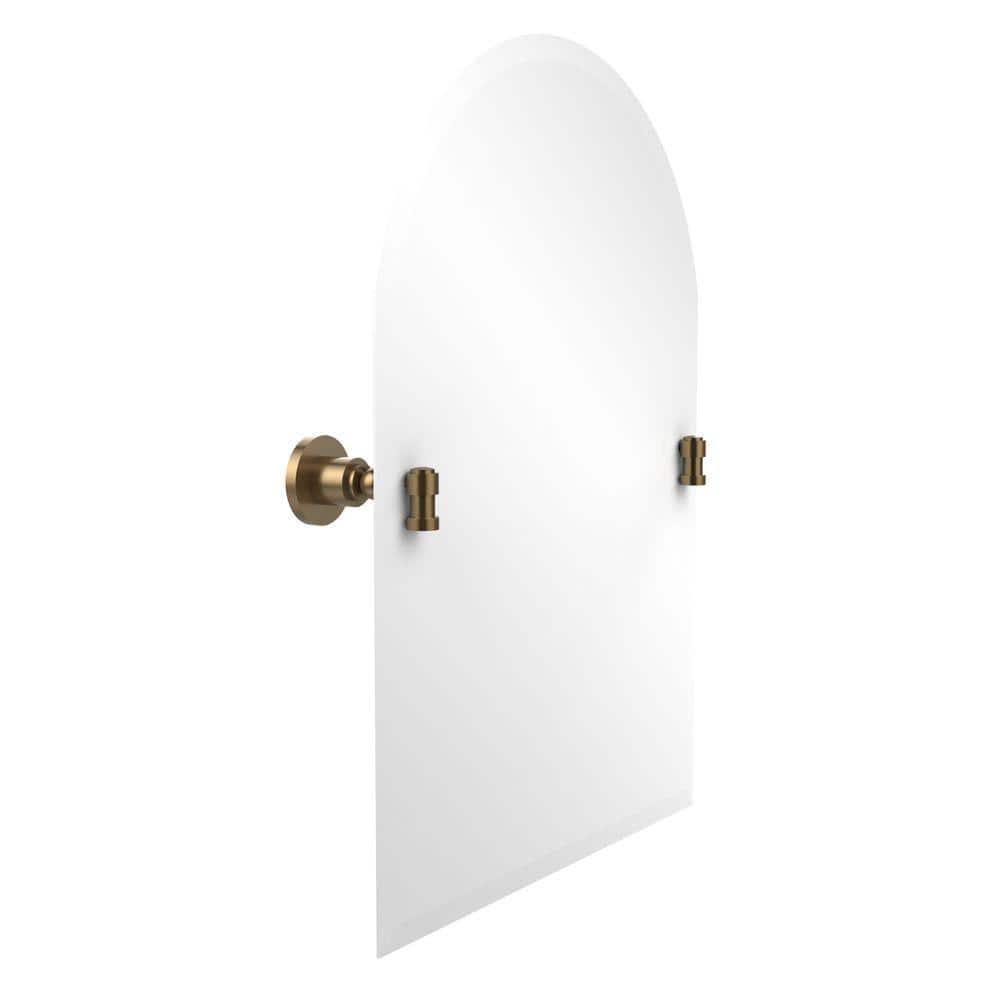 Allied Brass Washington Square Collection 21 in. x 29 in. Frameless Arched  Top Single Tilt Mirror with Beveled Edge in Brushed Bronze WS-94-BBR The  Home Depot