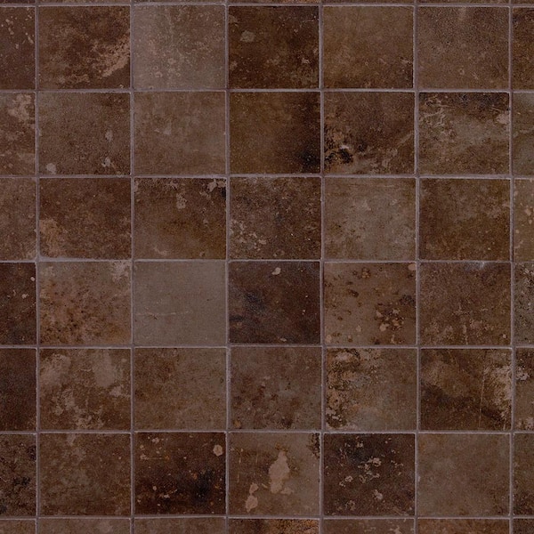 Ivy Hill Tile Voyager Copper Metal Look 12.4 in x 12.4 in Porcelain Mosaic Floor and Wall Tile (1.06 sqft / Piece)