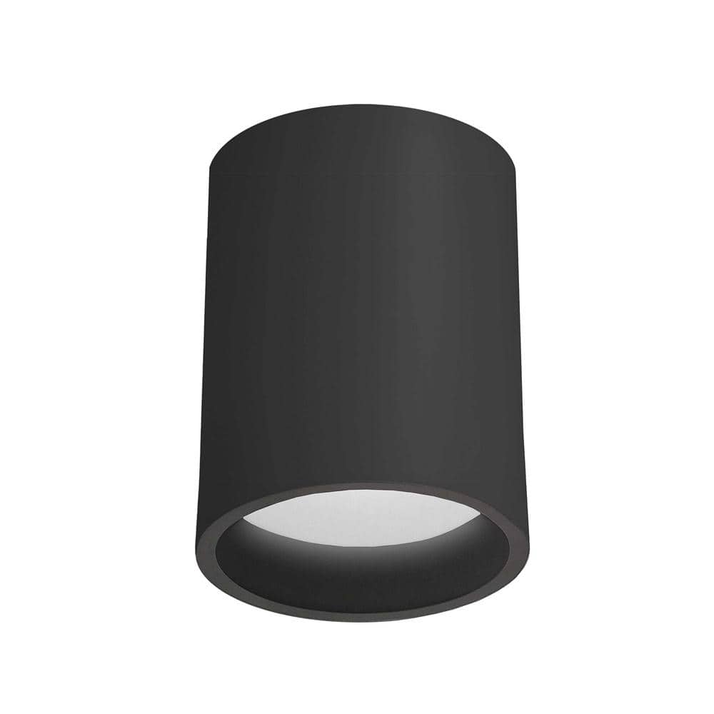 Echo Matte Black 5'' Modern LED Drum Ceiling Light