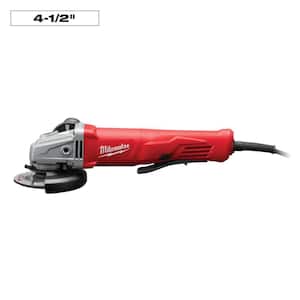 11 Amp Corded 4-1/2 in. Small Angle Grinder with Lock-On Paddle Switch