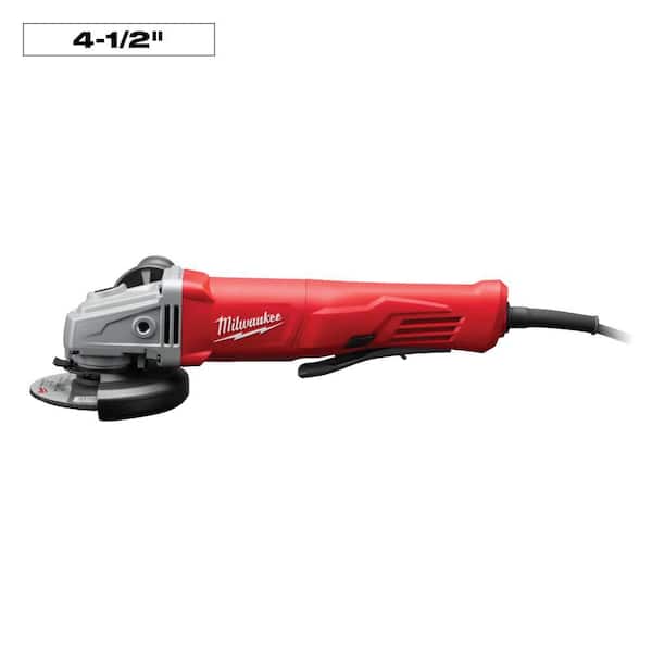 11 Amp Corded 4-1/2 in. Small Angle Grinder with Lock-On Paddle Switch