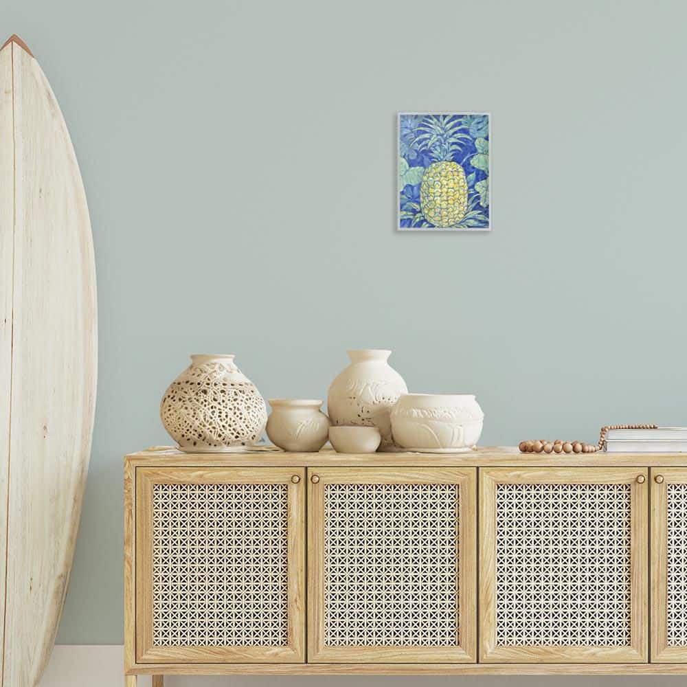 Blue Hawaii Pineapple by Paul Brent Gray Framed Food Giclee Art Print 14 in. x 11 in. price history on PriceWatchPro