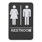 Everbilt 9 in. x 6.5 in. Acrylic Unisex Restroom and Pictogram Braille ...