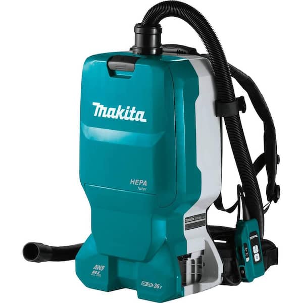 Makita 18-Volt X2 LXT (36V) 1.6 Gal. Bagged Cordless Dry Dust Extractor w/ HEPA Filter, Multi Surface Backpack Vacuum Tool Only