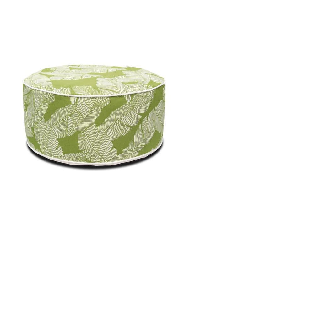 Indoor/Outdoor Inflatable Stool Ottoman 20 in. x 10 in. Green Floral price history on PriceWatchPro