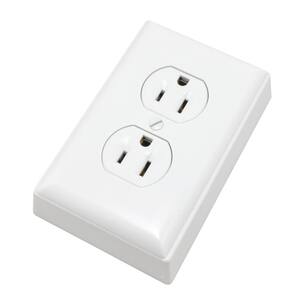 Wiremold Non-Metallic PVC Raceway 15 Amp Duplex Receptacle Box Kit with Faceplate and Outlet, White