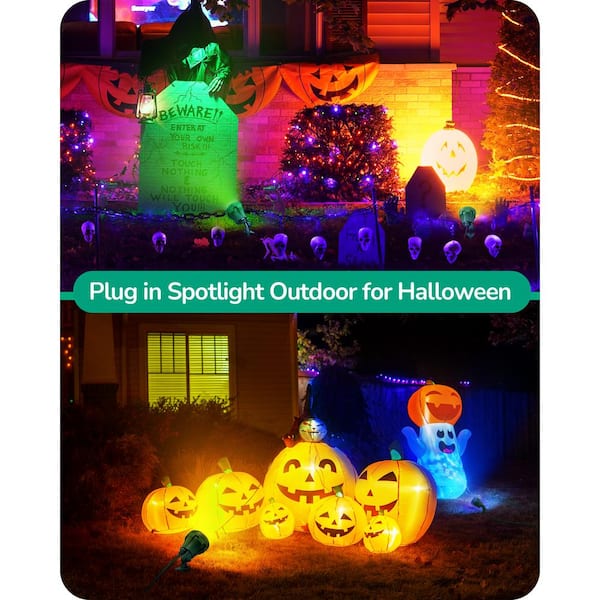 EDISHINE 120v 400lm Green Plug in Outdoor Waterproof Halloween