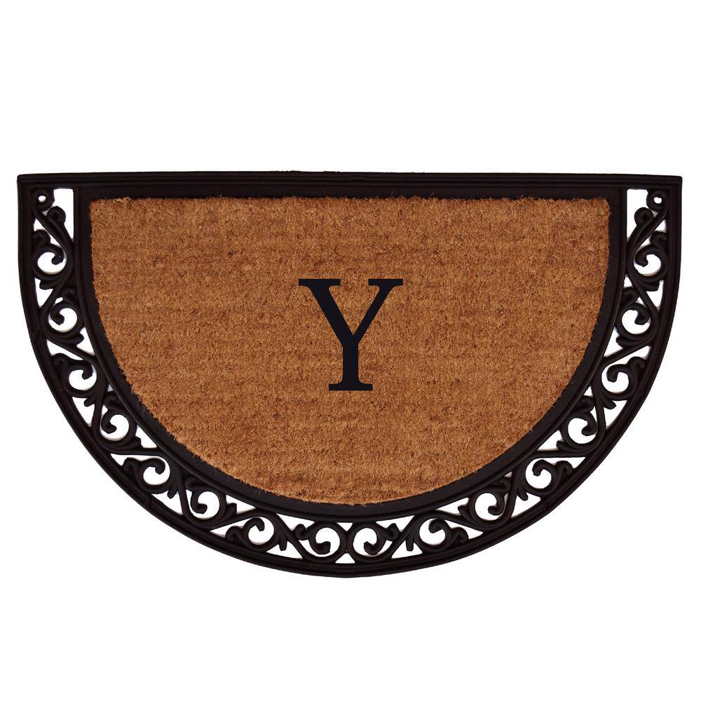 Ornate Scroll 30 in. x 48 in. Coir Monogrammed Door Mat (Letter Y) price history on PriceWatchPro