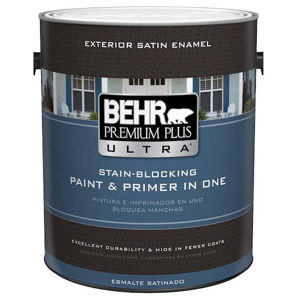 BEHR ULTRA 1 gal. Medium Base Satin Enamel Exterior Paint and Primer in One